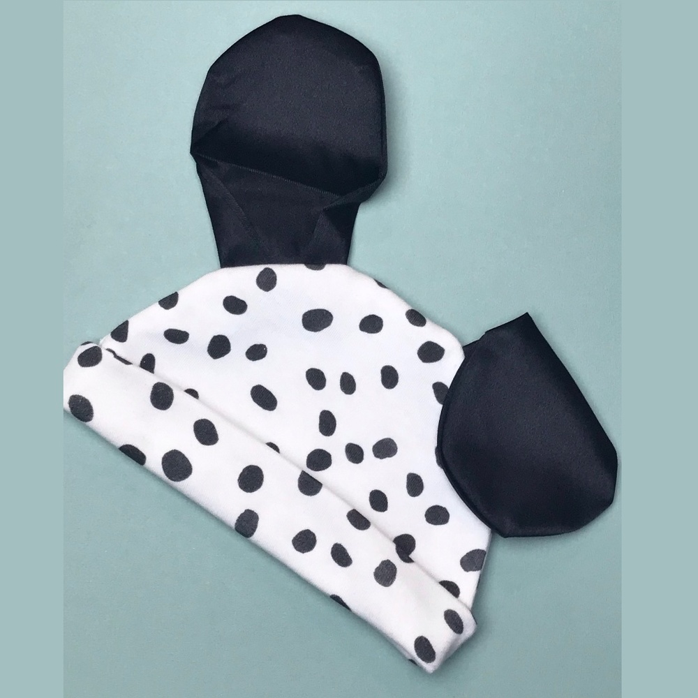 Dalmatian Baby Hat, Baby Shower Gift, Newborn Beanie, Puppy Dog Ears Costume